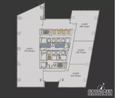 东亚银行金融大厦整层平面图